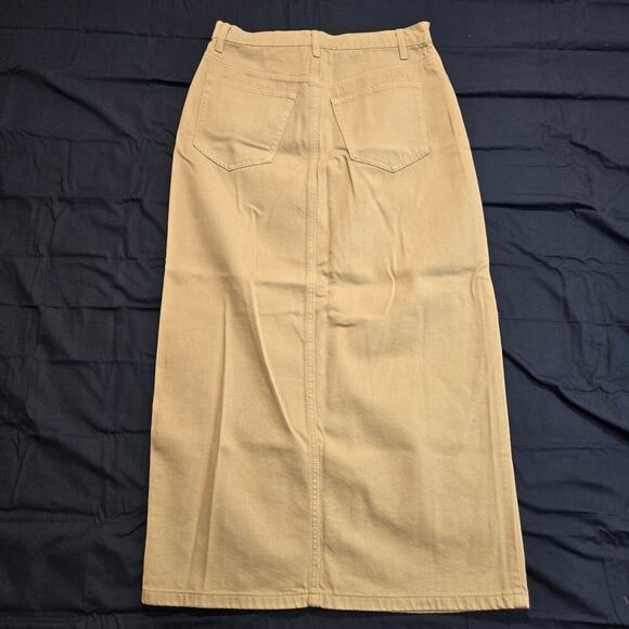 NWOT Wish List Long Denim Jean Y2K Maxi Skirt Beige Size S - Picture 6 of 9